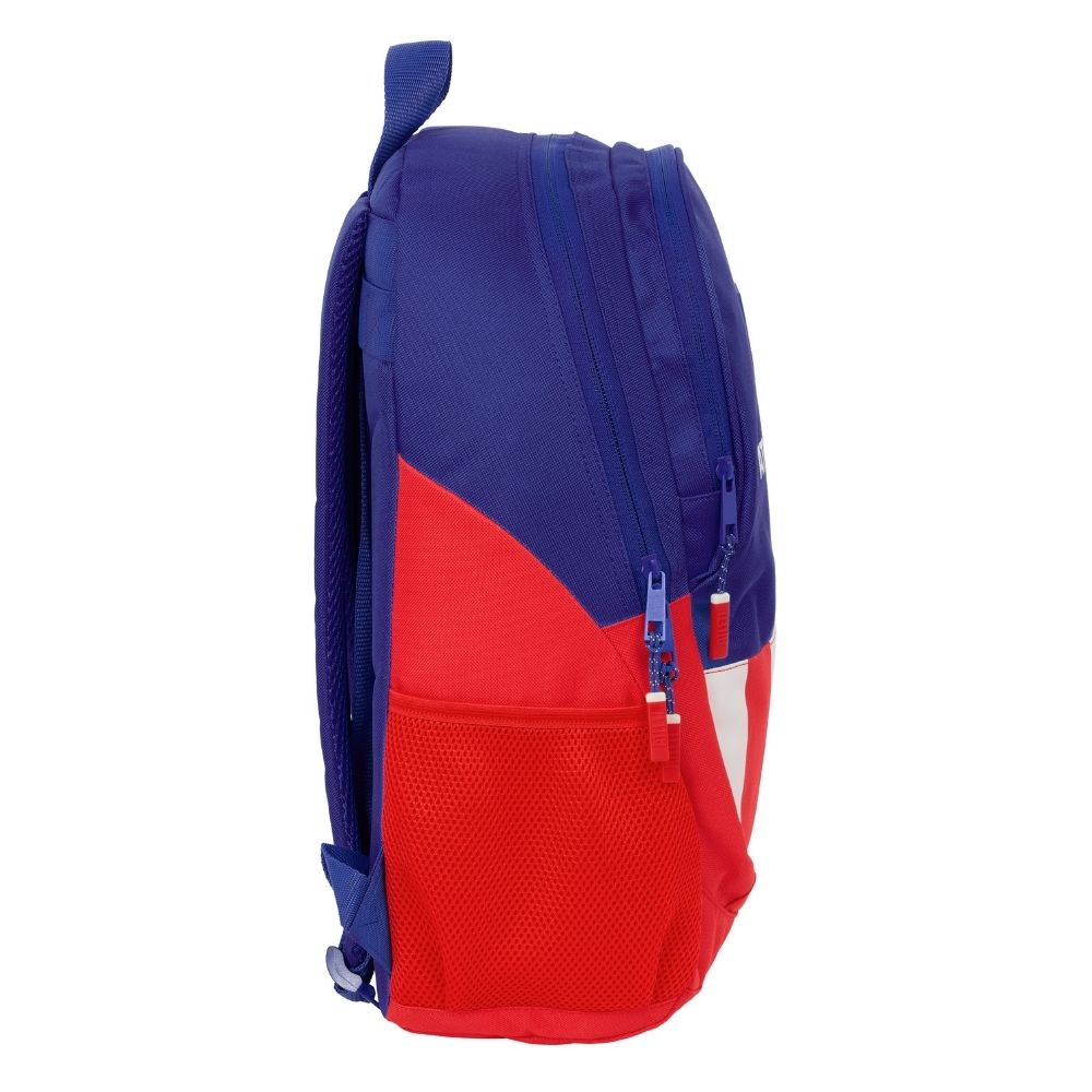 Blue and Red and White Adaptable Backpack with Trolley image number null